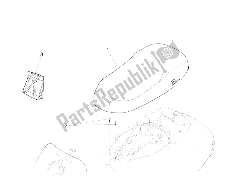 Tutte le parti per il Sella / Sedili del Vespa LT 150 4T 3V IE 2014