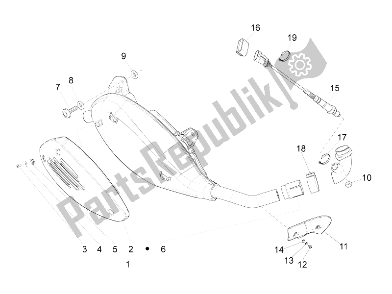 Toutes les pièces pour le Silencieux du Vespa GTS 250 2005