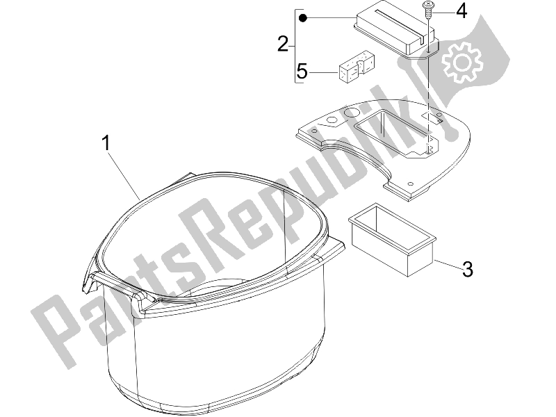 Toutes les pièces pour le Logement De Casque - Sous La Selle du Vespa LX 150 4T IE E3 2009