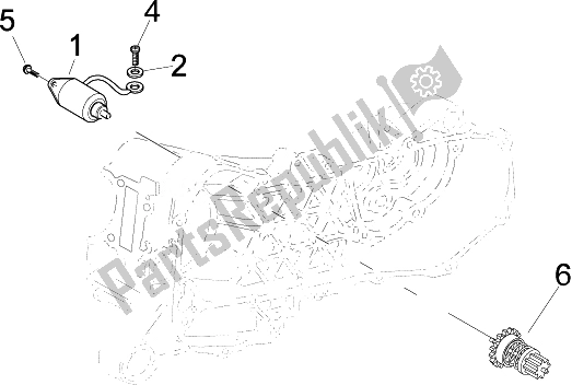 Todas las partes para Stater - Arranque Eléctrico de Vespa LX 150 4T IE Touring 2010