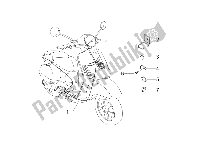 Toutes les pièces pour le Faisceau De Câbles Principal du Vespa LX 150 4T IE E3 2009