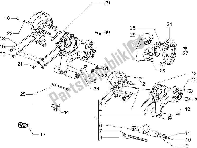 Todas las partes para Caja Del Cigüeñal de Vespa PX 150 2011