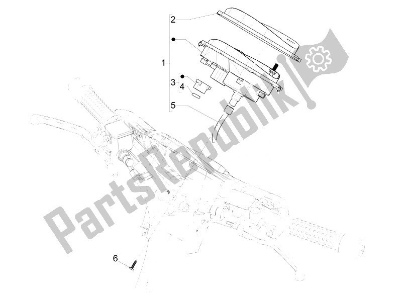 Todas las partes para Tablero Combinado De Medidor de Vespa Vespa GTS Super 150 IE 4T 3V Asia 2014