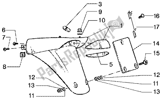 Toutes les pièces pour le Garde Arrière du Vespa ET4 125 Leader 2000