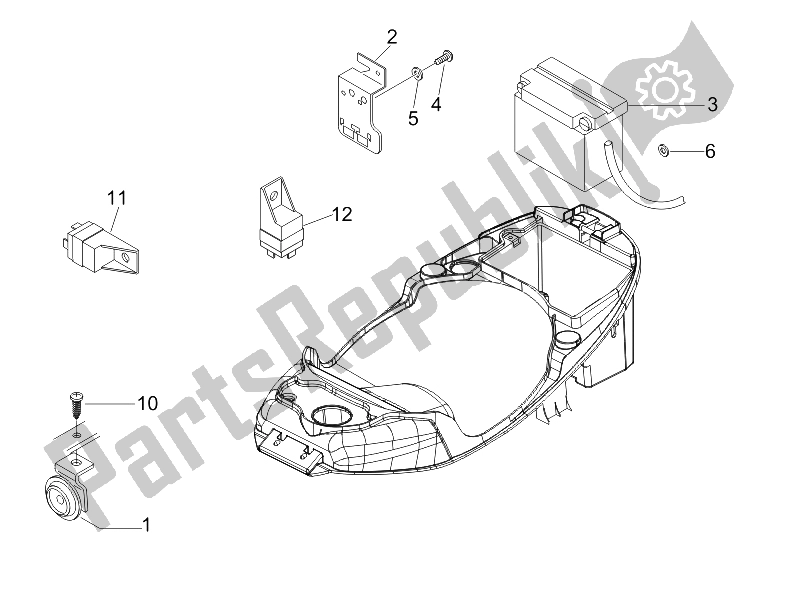 Toutes les pièces pour le Télécommandes - Batterie - Klaxon du Vespa LX 150 4T USA 2006