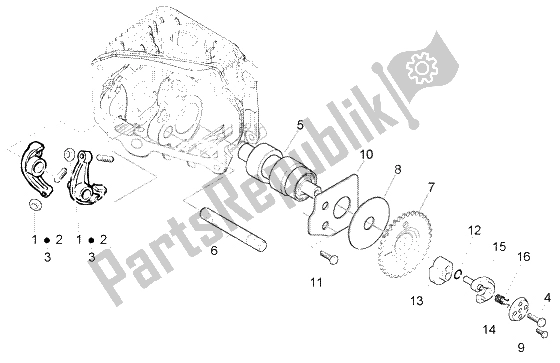 Todas as partes de Suporte Para Alavancas De Rocker do Vespa LX 125 2005