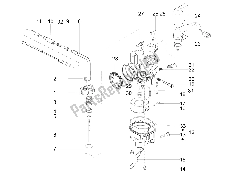 Todas las partes para Componentes Del Carburador de Vespa Vespa Sprint 50 2T EU 2014