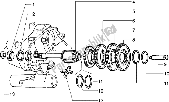 Todas las partes para Grupo De Engranajes de Vespa PX 200 E 1985