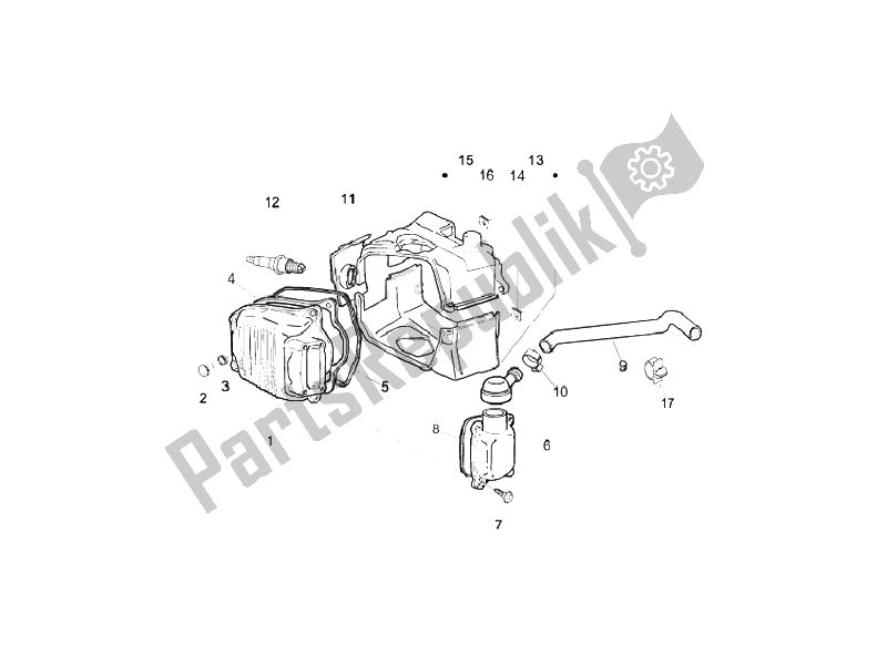 Tutte le parti per il Coperchio Della Testata del Vespa S 125 4T Vietnam 2009