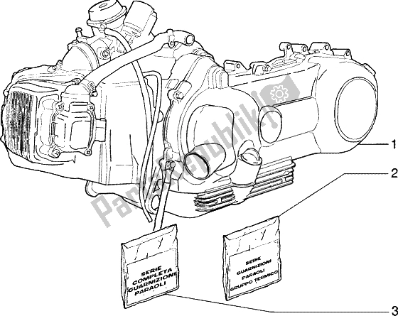 Tutte le parti per il Motore del Vespa LX 150 2005
