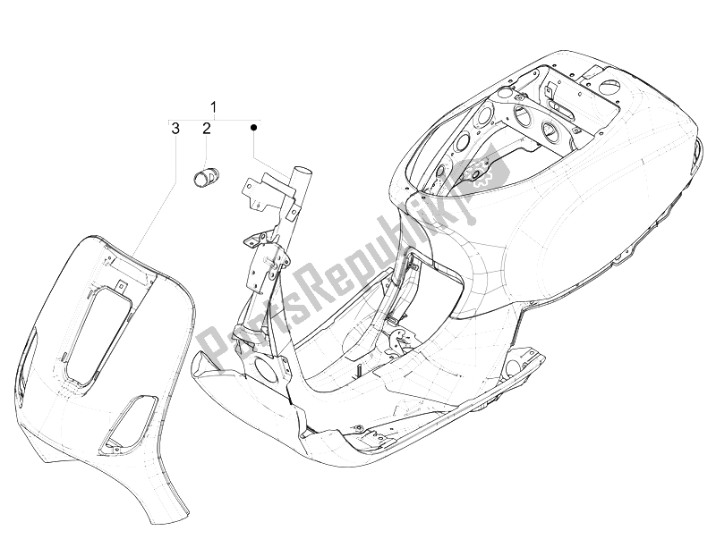 Toutes les pièces pour le Cadre / Carrosserie du Vespa LX 150 4T 3V IE Vietnam E3 2012