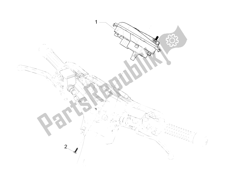 All parts for the Meter Combination-dashbord of the Vespa GTS 300 IE Super ABS USA 2014