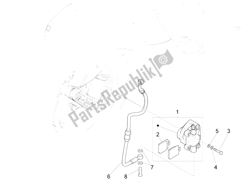 All parts for the Brakes Pipes - Calipers of the Vespa LX 150 4T 3V IE 2012