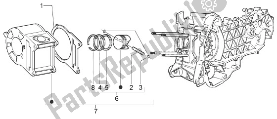 Toutes les pièces pour le Axe De Cylindre-piston-poignet, Assy du Vespa Granturismo 200 L 2003