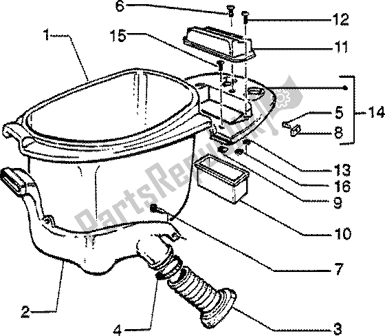 Toutes les pièces pour le Casque du Vespa ET2 50 1997