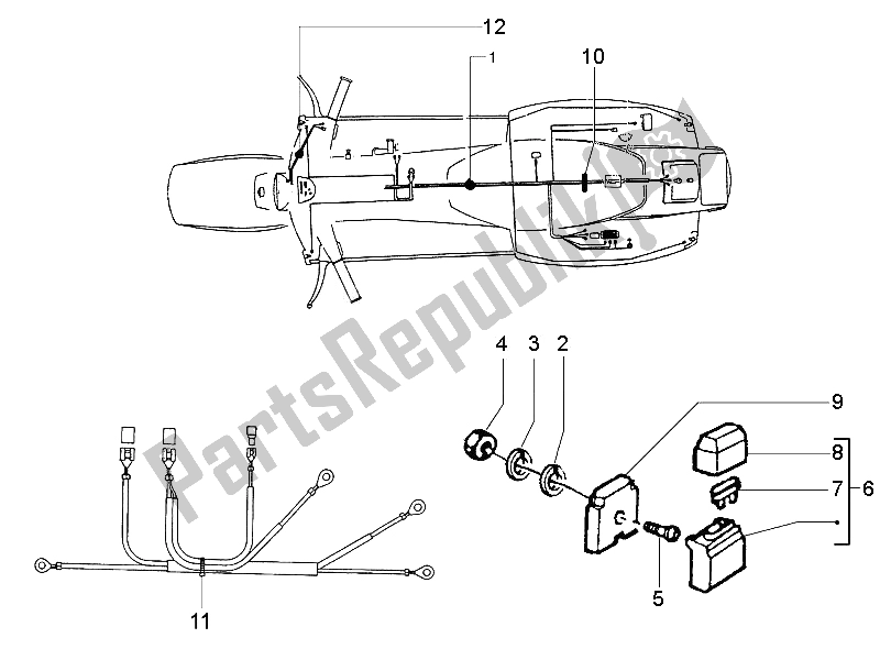 Toutes les pièces pour le Faisceau De Câbles Principal du Vespa Vespa PX 125 EU Asia 2011