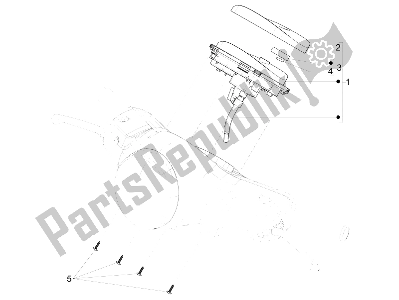 Toutes les pièces pour le Tableau De Bord Combiné du Vespa LX 125 4T 3V IE 2012