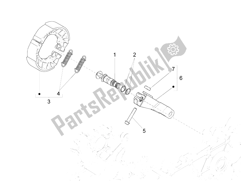 Todas las partes para Freno Trasero - Mordaza De Freno de Vespa 150 4T 3V IE Primavera China 2015