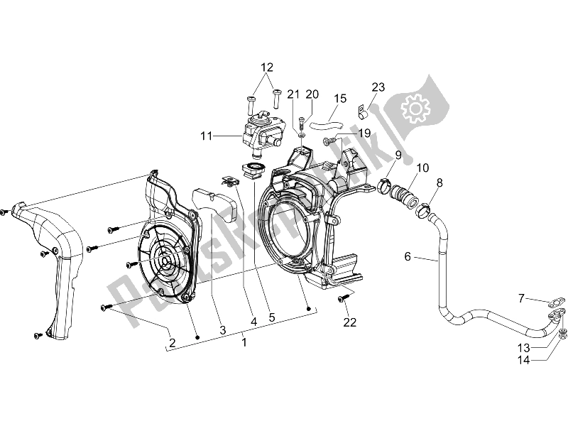 Toutes les pièces pour le Boîte à Air Secondaire du Vespa LX 150 4T 2006