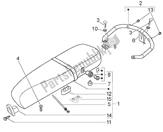 All parts for the Saddle of the Vespa LX 50 2T 2005