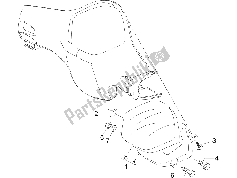 Toutes les pièces pour le Tableau De Bord Combiné du Vespa GTS 250 ABS UK 2005