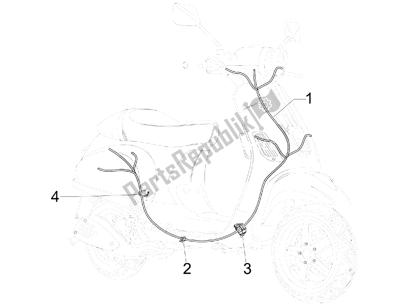 Todas las partes para Mazo De Cables Principal de Vespa S 50 2T College 2007