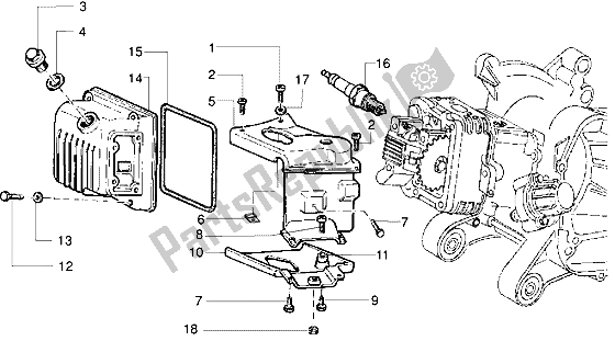 Tutte le parti per il Coperchio Della Testata del Vespa ET4 125 1996