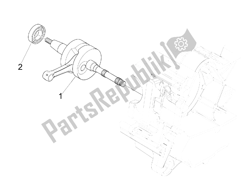 Toutes les pièces pour le Vilebrequin du Vespa LX 50 4T 4V 2009