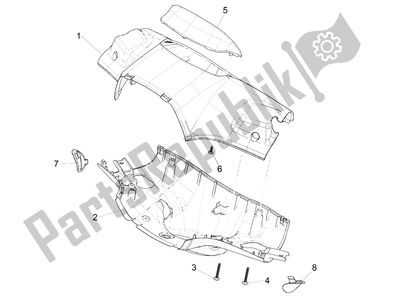 Toutes les pièces pour le Couvertures De Guidon du Vespa Sprint 125 4T 3V IE Vietnam 2014