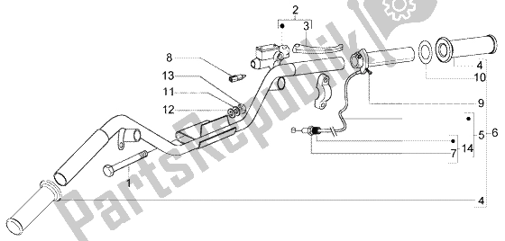 Wszystkie części do Elementy Kierownicy (2) Vespa LX 150 2005