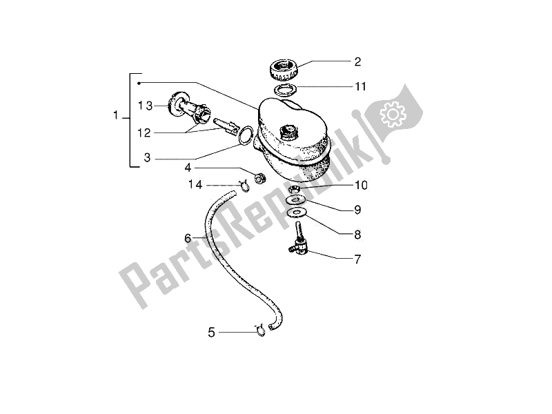 Toutes les pièces pour le Cuve à Mazout du Vespa Vespa PX 150 EU Asia 2011