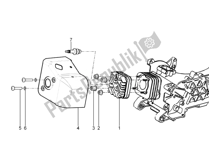 Todas las partes para Cubierta De Tapa De Cilindro de Vespa Vespa Sprint 50 2T EU 2014