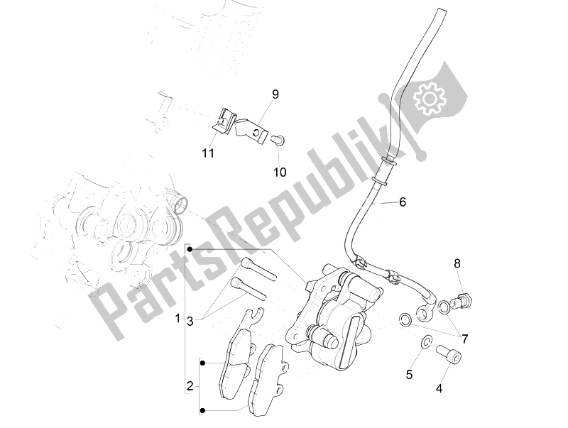 Wszystkie części do Przewody Hamulcowe - Zaciski Vespa Vespa Sprint 50 4T 4V EU 2014