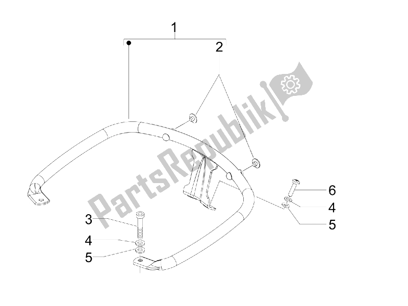 Toutes les pièces pour le Porte-bagages Arrière du Vespa GTS 300 IE Super USA 2009