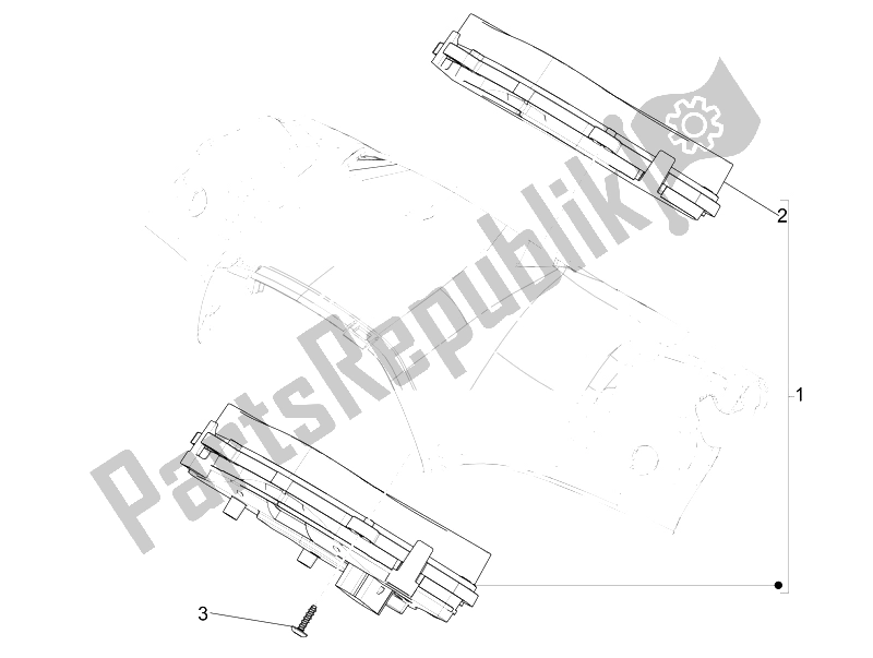 Toutes les pièces pour le Tableau De Bord Combiné du Vespa Sprint 125 4T 3V IE Vietnam 2014