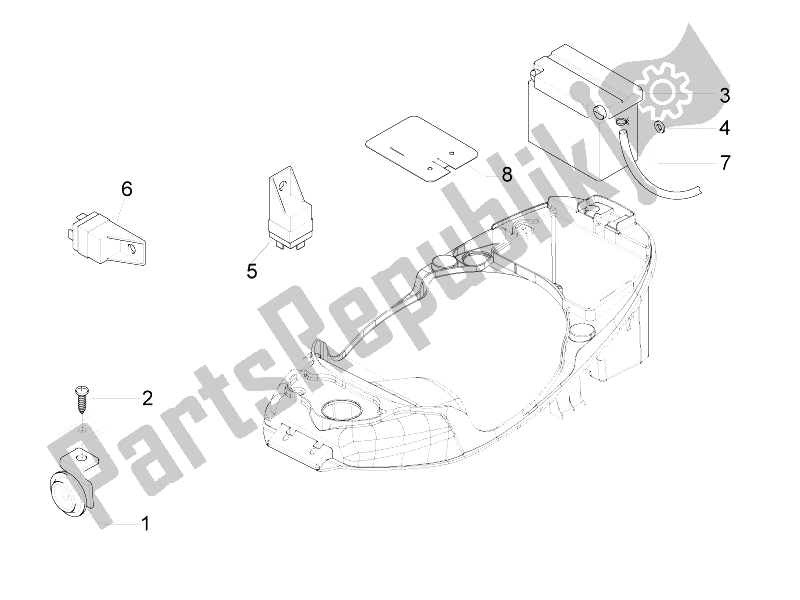 Toutes les pièces pour le Télécommandes - Batterie - Klaxon du Vespa LX 150 4T IE Touring 2010