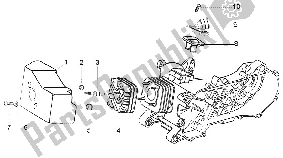 Toutes les pièces pour le Culasse-refroidissement Du Capot-entrée Et Tuyau D'induction du Vespa LX 50 2T 2005