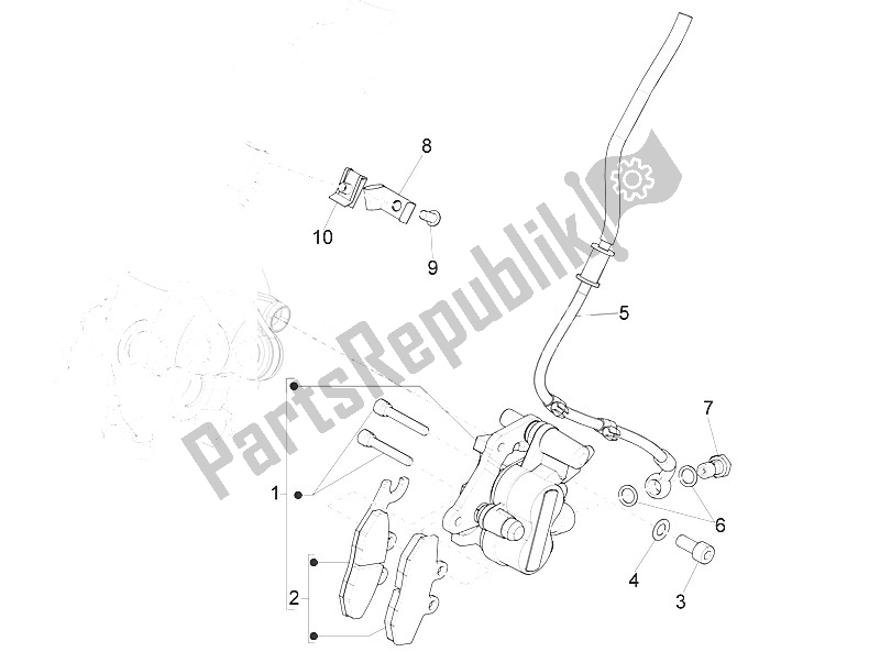 All parts for the Brakes Pipes - Calipers of the Vespa Vespa 150 Sprint Iget 4T3V IE Asia 2016