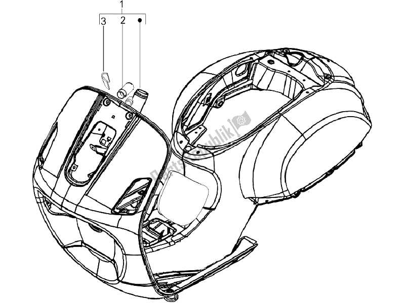 Toutes les pièces pour le Cadre / Carrosserie du Vespa LX 125 4T IE E3 Vietnam 2011