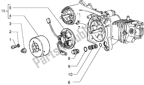 Toutes les pièces pour le Volant Magnéto du Vespa ET4 125 1996