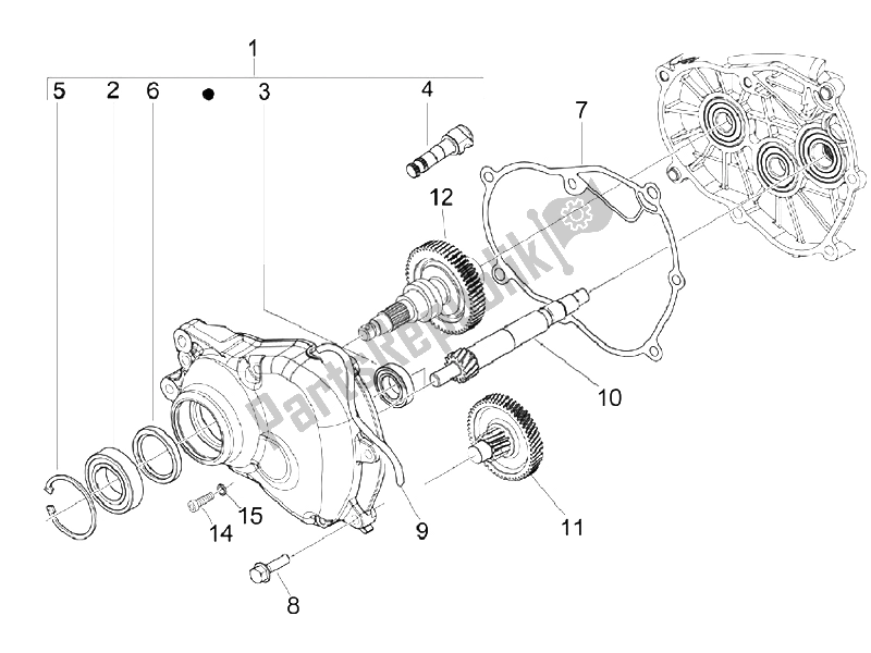 Tutte le parti per il Unità Di Riduzione del Vespa S 125 4T Vietnam 2009