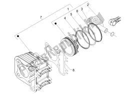 Cylinder-piston-wrist pin unit