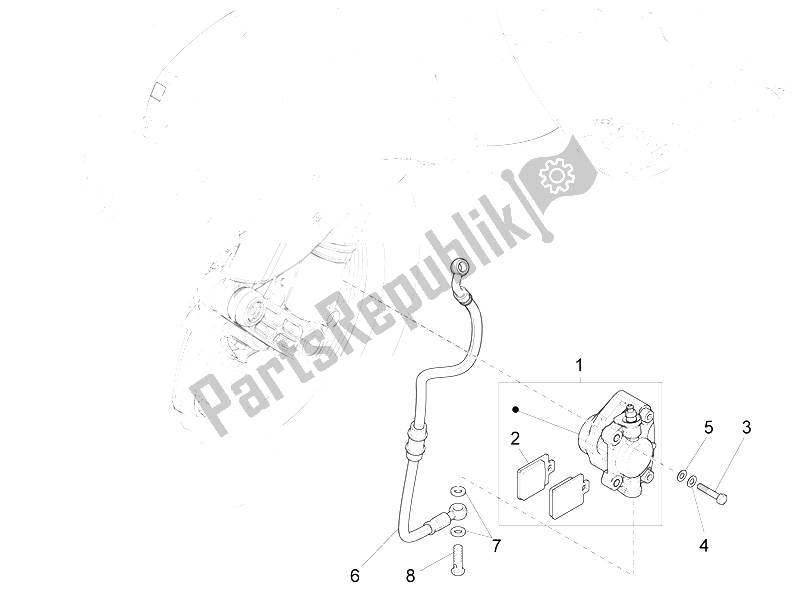 All parts for the Brakes Pipes - Calipers of the Vespa LX 125 4T 3V IE 2012