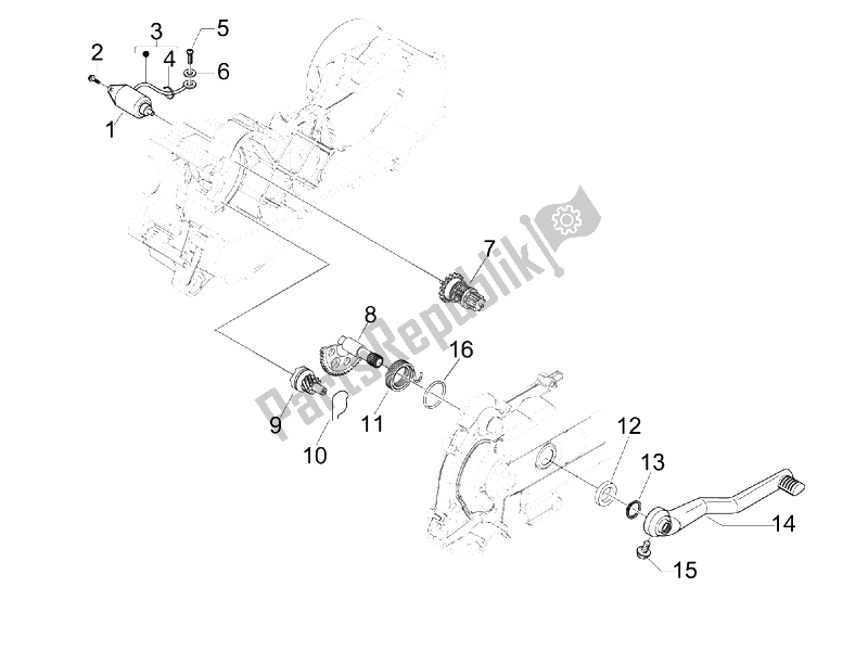 Toutes les pièces pour le Stater - Démarreur électrique du Vespa S 50 4T 4V College 2008