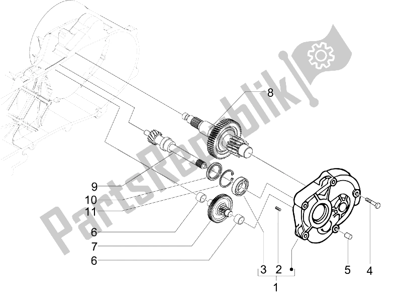 Toutes les pièces pour le Unité De Réduction du Vespa LX 50 4T 4V Touring 2010