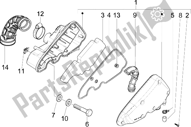 Toutes les pièces pour le Filtre à Air du Vespa S 150 4T 2V IE E3 College 2009