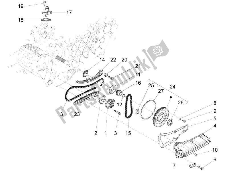 Todas las partes para Bomba De Aceite de Vespa 125 4T 3V IE Primavera 2014