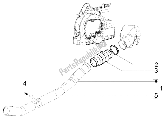 Alle onderdelen voor de Riem Koelbuis van de Vespa LX 125 2005