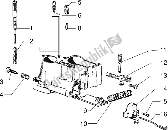 Todas las partes para Componentes Del Carburador (2) de Vespa PX 125 E 1992