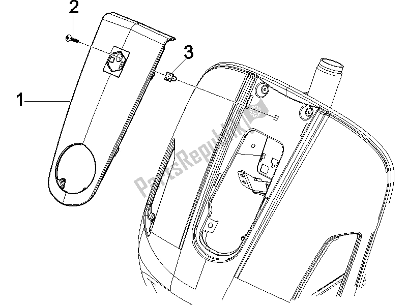 Toutes les pièces pour le Bouclier Avant du Vespa GTS 250 ABS UK 2005